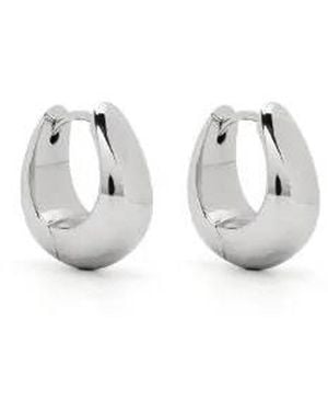 Tom Wood Ice Hoop Small Earrings - White