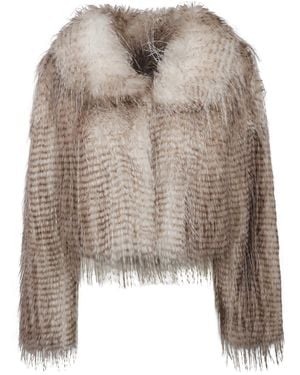 Blugirl Blumarine Faux Fur Coats - Brown