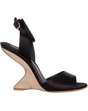Ferragamo Arsina Heeled Sandals - Black
