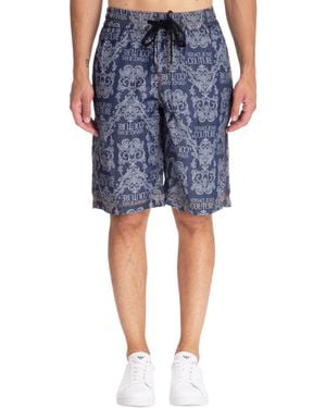 Versace Jeans Couture Baroque Shorts - Blue
