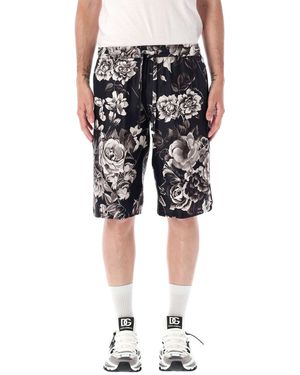 Dolce & Gabbana Flowert Shorts - Black