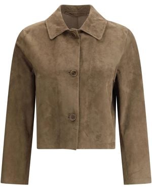 Salvatore Santoro Giacca in pelle - Verde