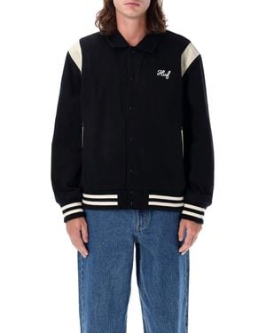 Huf Varsity Bomber Jacket - Black