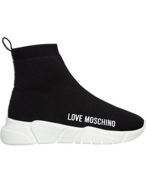 Love Moschino Sock Trainer Trainers With Platform Sole - Black