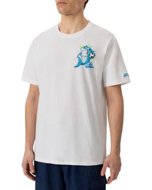 Mc2 Saint Barth T-shirt shark bomber - Bianco