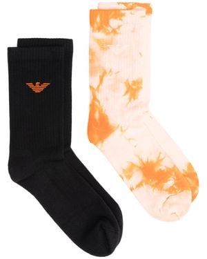 Emporio Armani 2 Pack Socks - Orange