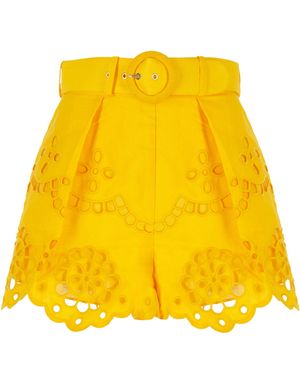 Zimmermann Pop Shorts - Yellow