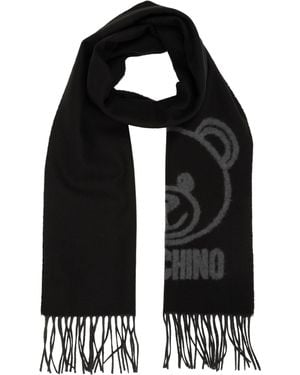 Moschino Sciarpa lana teddy bear - Nero