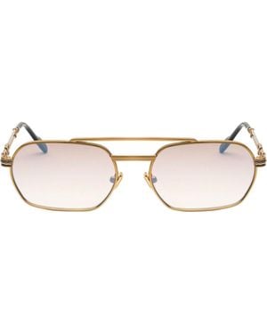 Bustout Sunglasses Python - Argento - Sn002 Verde in White