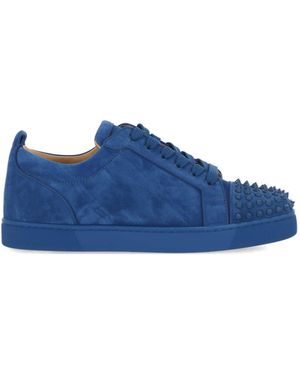 Blue louboutin sneakers hot sale