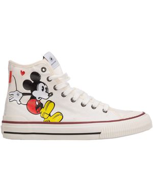 MOA Disney Mickey Mouse High-top Trainers - White