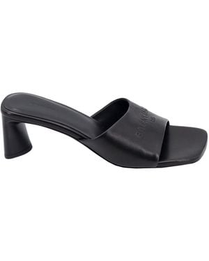 Balenciaga Duty Free Leather Mules - Black