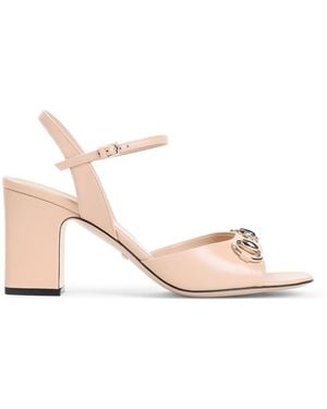 Gucci Horsebit Heeled Sandals - Pink