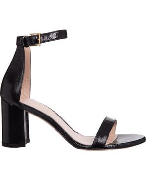 Stuart Weitzman Less Nudist Heeled Sandals - Black