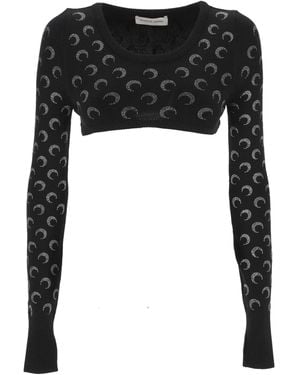 Marine Serre Crescent Moon Jumper - Black