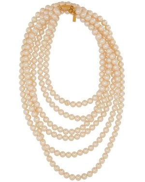 Moschino Necklace With Pearls - White