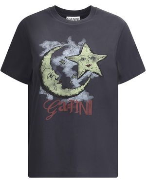 Ganni Moonlight T-shirt - Blue