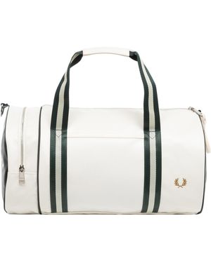 Fred Perry Barrel Gym Bag - White
