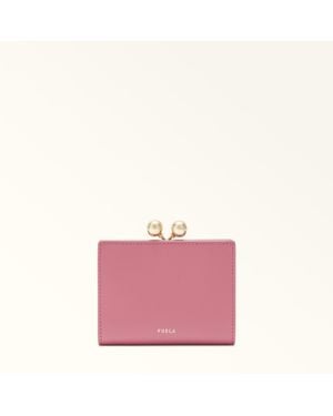Furla Dots Coin Case S Blush Sidney Calf Leather - Pink