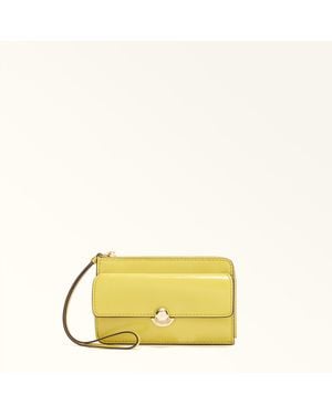 Furla Sfera Card Case Calf Leather - Yellow