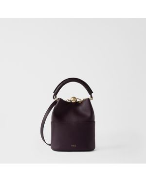Furla Sfera Mini Bag Winter Bloom Napoli Double Calf Leather - Purple