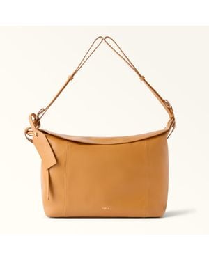 Furla Ginevra Shoulder Bag Cuir Varrenne Calf Leather - Brown