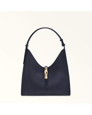 Furla Goccia Shoulder Bag 4852S Sidney Calf Leather - Blue