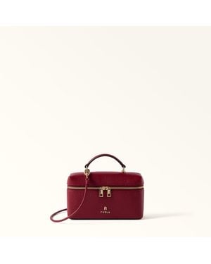 Furla Camelia Mini Bag Ciliegia D Grained Calf Leather - Red