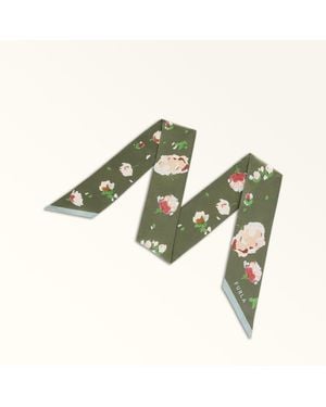 Furla Metropolis Bandeau Toni Oliva Fiori Leggeri Print Silk Twill - Green