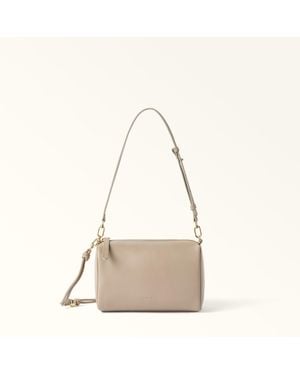 Furla Talia Crossbody Linen Nappa Leather - Natural