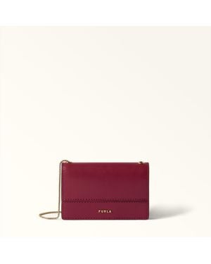 Furla Lia Card Case Rododendro Sidney Calf Leather - Red