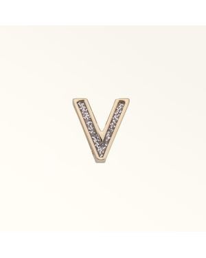 Furla And I Charm Metal + Glitter Enamel - Natural
