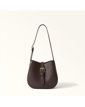 Furla Dora Bucket Bag Cioccolato Sidney Calf Leather - Brown
