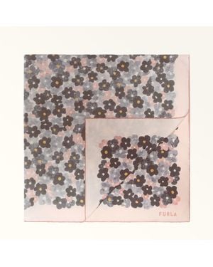 Furla Tortona Carré Toni Urban Macroflower Print Silk Twill - Multicolor