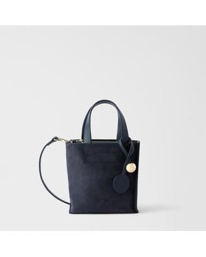Furla Divide It Tote Mini Toni Mediterraneo Suede + Sidney Calf Leather - Blue