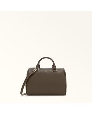 Furla Mialissa Boston Bag Mogano Grained Calf Leather - Brown