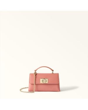 Furla 1927 Mini Bag Rosewood Textured Leather - Pink