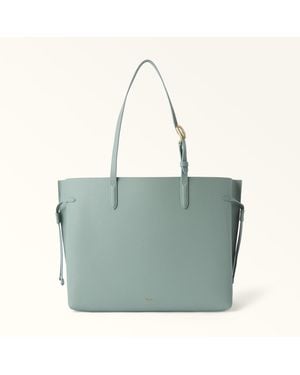 Furla Ava Tote Winter Sky Double Pebble Calf Leather - Green