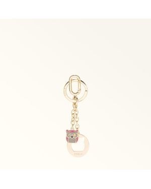 Furla Crystal Keyring Blush Metal + Enamel - Metallic