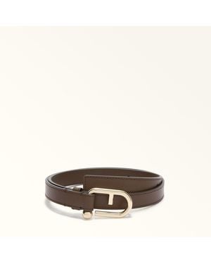 Furla Nuvola Fixed Belt Espresso Claris Lux Calf Leather - Brown