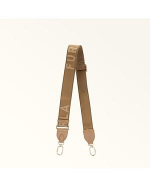 Furla Fiona Shoulder Strap Toni Deserto Webbing Strap - Natural