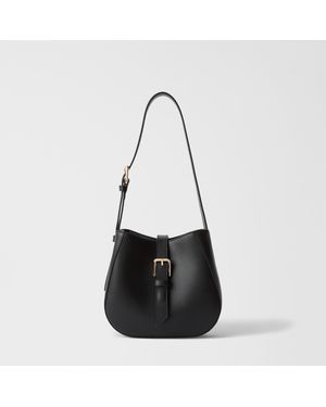 Furla Dora Bucket Bag Nero Sidney Calf Leather - Black