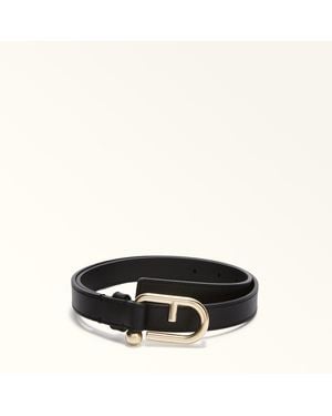 Furla Nuvola Fixed Belt Nero Claris Lux Calf Leather - Black