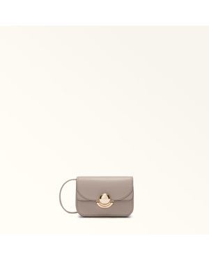 Furla Sfera Coin Case S Linen Sidney Calf Leather - Multicolour