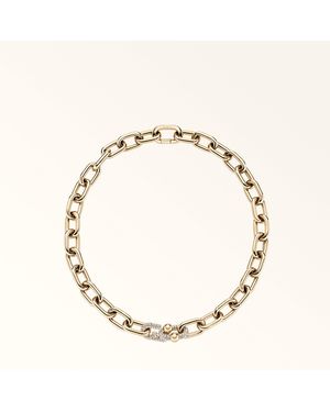 Furla Mianuvola Necklace Color Oro Metal + Strass - Metallic