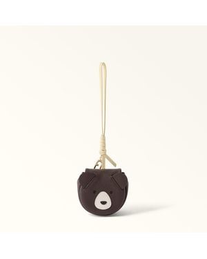 Furla Allegra Charm Cioccolato Night Calf Leather + Sidney Calf Leather - Natural
