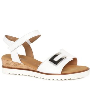 Gabor Raffles Low Wedge Sandals - Metallic