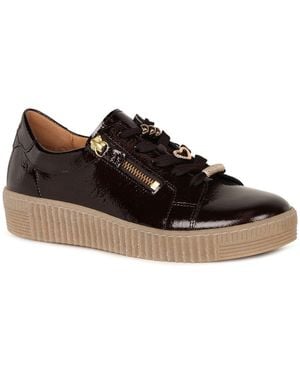 Gabor Wand Trainers Colour: Mocca Patent - Black