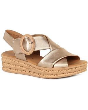 Gabor Auckland Wedge Sandal Size: 2 - Natural