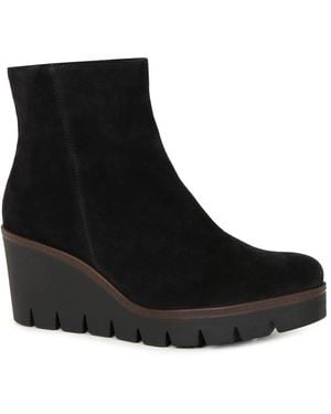 Gabor Utopia Wedge Heel Ankle Boots - Black